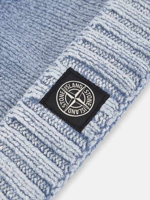 Stone Island - AVIO BLUE COTTON CHENILLE DEGRADÉ PRINT Beanie