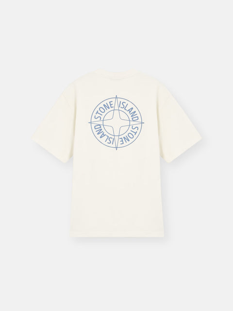 Stone Island - IVORY ORGANIC COTTON JERSEY T-shirt