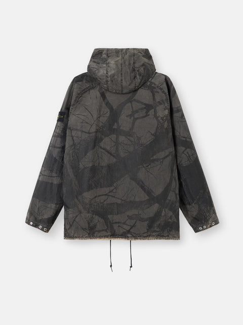 Stone Island - Biscuit LASER FOREST CAMO CRINKLE REPS-TC Comfort-fit hooded zip-up overshirt