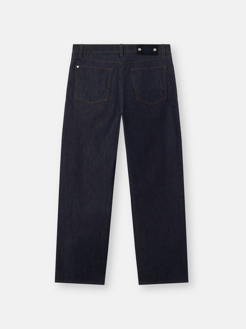 Stone Island - BLUE RAW INDIGO DENIM Regular-Straight-Fit Five-Pocket Jeans