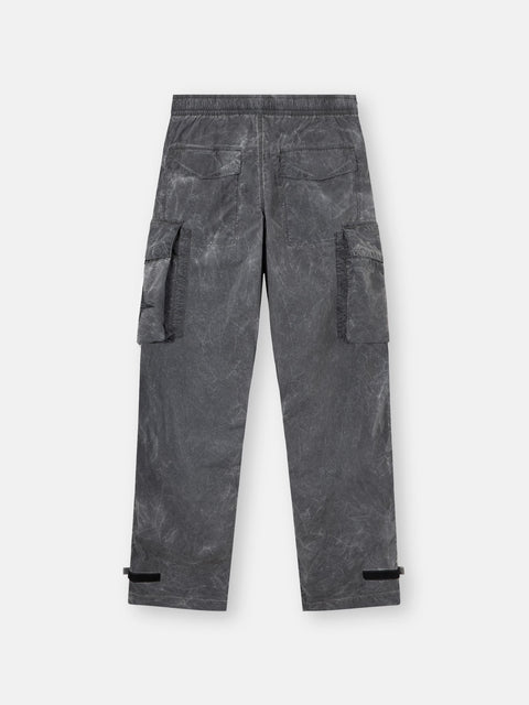 Stone Island - Black UNEVEN PIGMENT DYED NYLON SMERIGLIATO + NYLON CANVAS