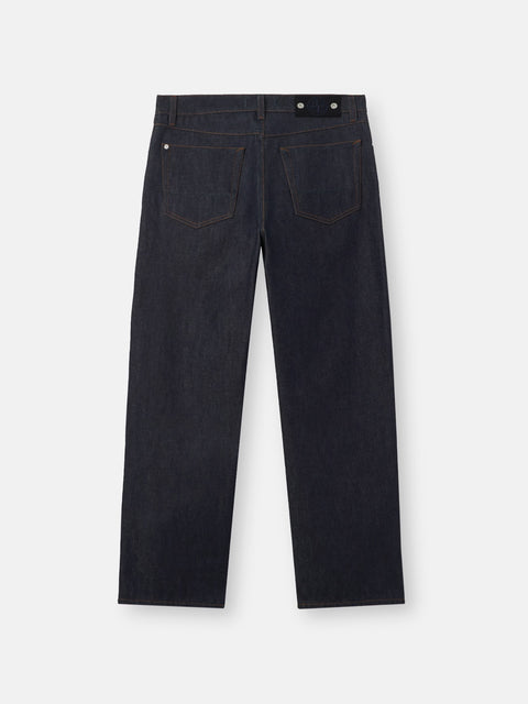 Stone Island - BLUE RAW INDIGO DENIM Loose-Fit Five-Pocket Jeans
