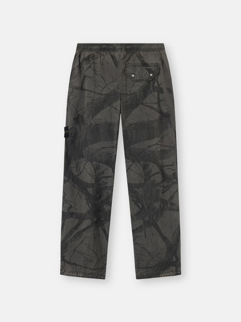 Stone Island - Biscuit LASER FOREST CAMO CRINKLE REPS-TC Loose-fit fatigue pants