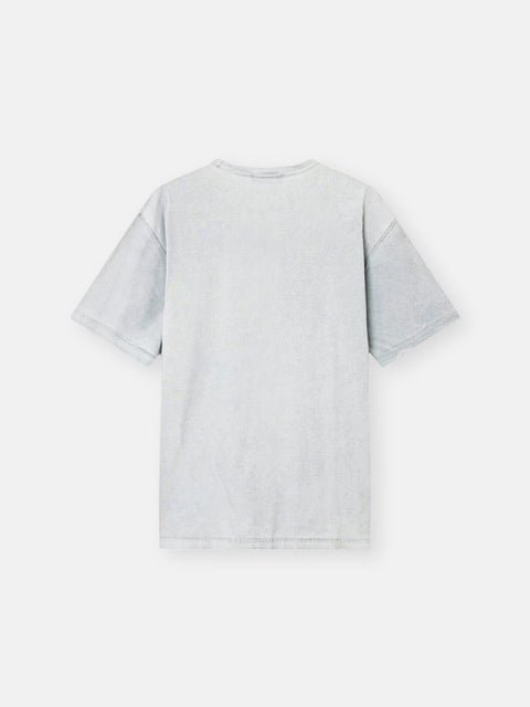 Stone Island - SKY BLUE COMBED ORGANIC COTTON JERSEY REFLECTIVE GARMENT LAMINATION T-shirt