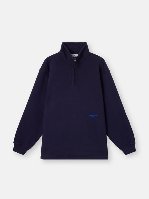 Stone Island Marina - Brushed Organic Cotton Fleece Half-Zip Sweater