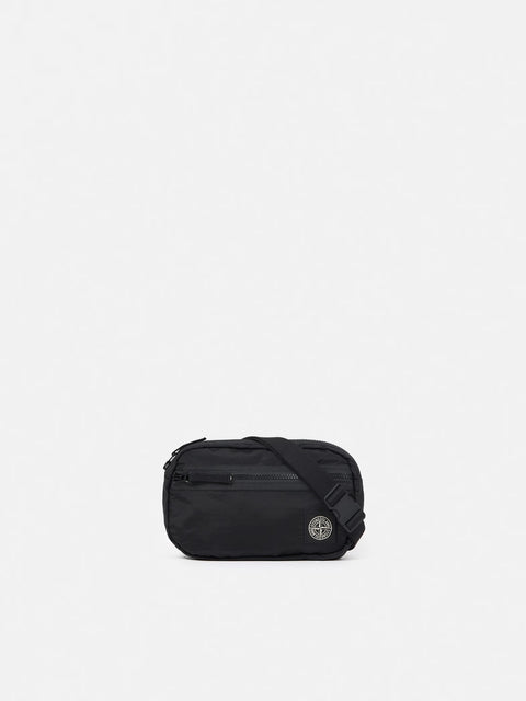 Stone Island - BLACK COATED NYLON METAL IN ECONYL® Belt bag