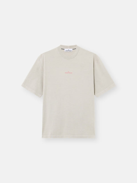 Stone Island - PEARL GREY COMBED ORGANIC COTTON JERSEY T-shirt