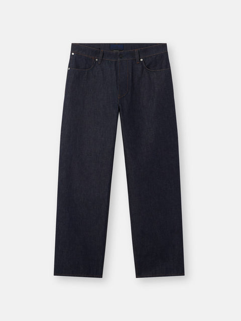 Stone Island - BLUE RAW INDIGO DENIM Regular-Straight-Fit Five-Pocket Jeans