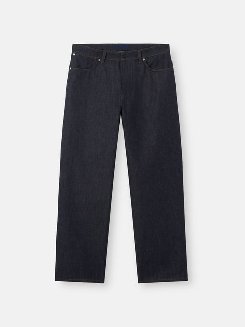 Stone Island - BLUE RAW INDIGO DENIM Loose-Fit Five-Pocket Jeans