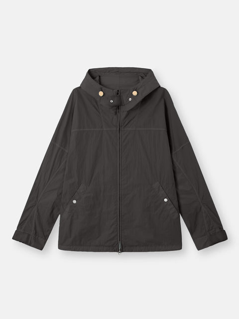 Stone Island Marina- LEAD GREY MICRO BRUSHED NYLON-TC_S.I. Hooded Jacket