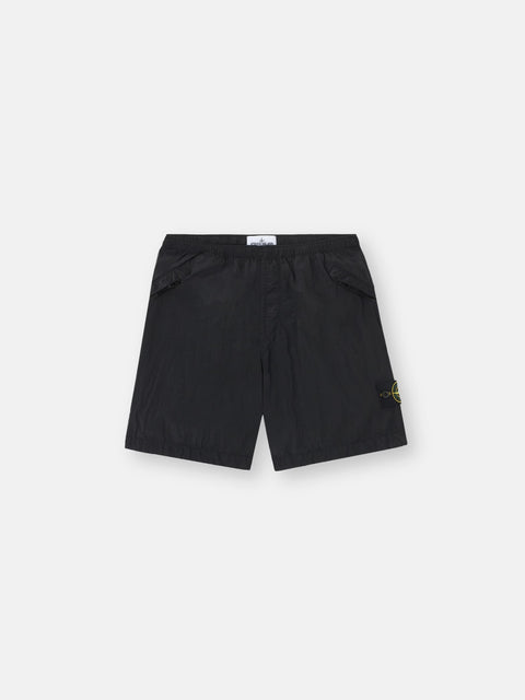 Stone Island - BLACK NYLON METAL IN ECONYL® Shorts