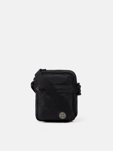 Stone Island - BLACK COATED NYLON METAL IN ECONYL® Pouch bag
