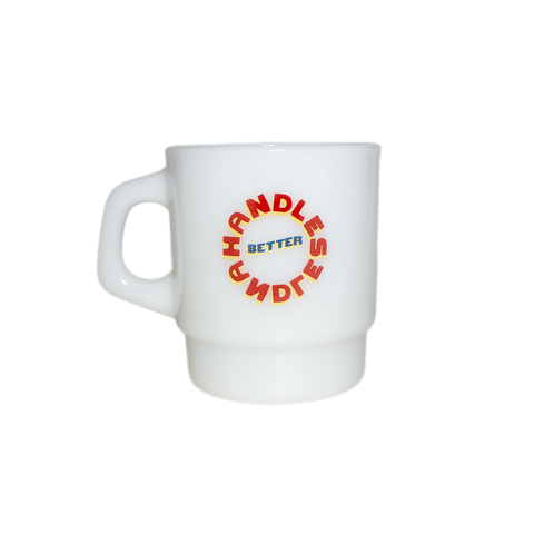 Better™Gift Shop / Handles Coffee "Milk Glass" Coffee Cup