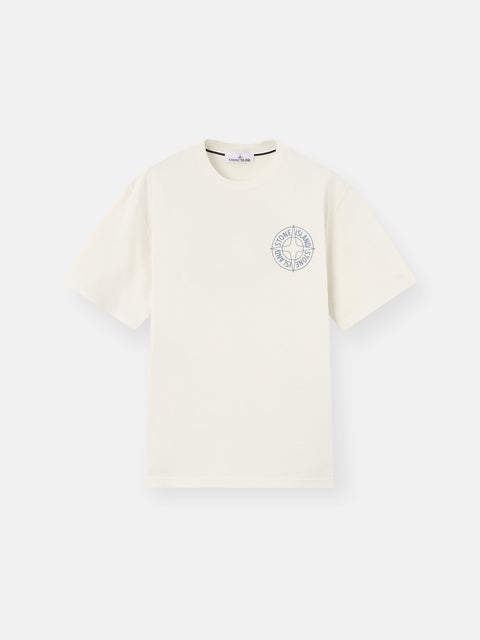 Stone Island - IVORY ORGANIC COTTON JERSEY T-shirt