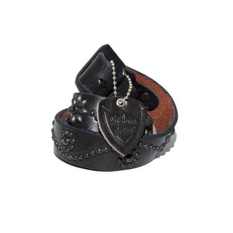 Better™ Gift Shop / Hollywood Trading Company / OrSlow - "Triple Black Stone" Leather Belt