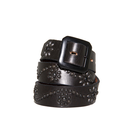 Better™ Gift Shop / Hollywood Trading Company / OrSlow - "Triple Black Stone" Leather Belt