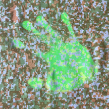 Geek Out Store - Heat Reactive "Noise Camo" Orange/Green Bandana