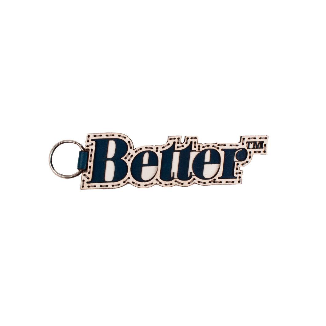 Better™ Gift Shop/Ojaga Design “Classic Logo” White/Blue Keychain